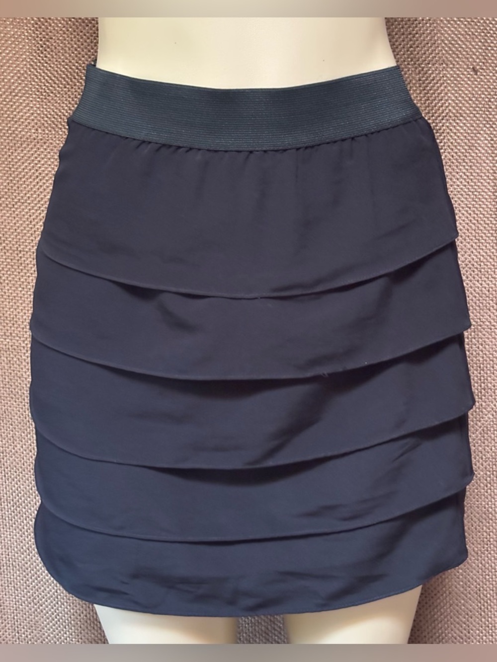 Black Tiered Mini Skirt - Unbranded